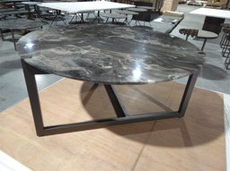 [CTBMBOCJ8040A] ORVILLE-BMBO-CJ8040A-COFFEE TABLE (D800*350)-BELISIMA GREY MARBLE