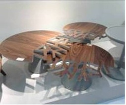 [CTC13658C-GREY] DEVIDE-C-13658C-COFFEE TABLE -WALNUT GREY