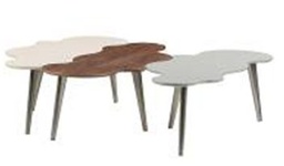[CTC14707-WALVEN] CHRIS-C-14707-COFFEE TABLE -WALNUT NICKEL