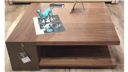 [CTC18161-NEW] RANDO-C-18161-COFFEE TABLE-(105*106*35)-WALNUT VENEER+YELLOW