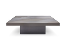 [CTC18175 NEW] LAUR-C-18175-COFFEE TABLE-(130*130*38)-MATT NICKEL BRUSHED