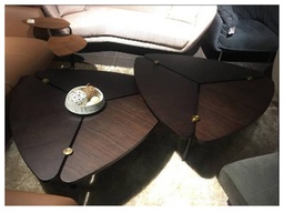 [CTC19002A-1111] AMALFI-C-19002A-1111 COFFEE TABLE (DIA128x36) -MP-01-SMOKY-J16015 YELLOW COPPER