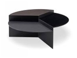 [CTC19004] NOLAN-C-19004 COFFEE TABLE (DIA110X35)-SMOKY+BLACK