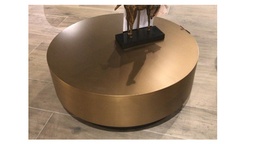 [CTC19008] GLAM-C-19008 COFFEE TABLE (DIA80X28)-263BRASS+BLACK