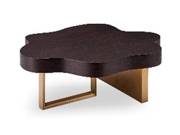 [CTC19011B] JERSEY-C-19011-B COFFEE TABLE (97X80.5X26)-SMOKY+263BRASS