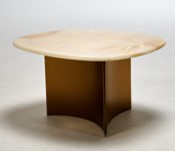 [CT-C19325C NEW] SANCIA-C19325C COFFEE TABLE (94*68*45) NATURE VOLAKAS MARBLE+263 BRASS