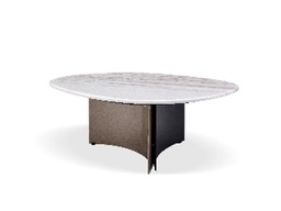 [CTC19325C-1111-01] SANCIA-C-19325C-1111-02- COFFEE TABLE (94*68*51)-WHITE JADE TOP(DL-2001)+COPPER BRUSH