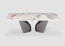 [CTC21235] DAYTONA-C-21235-COFFEE TABLE (140*80*42)-SAPPHIRE MARBLE(TRS-2101)+MATT GREY(WJ-08)