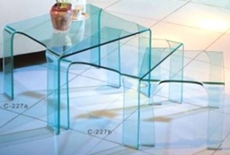 [CTC227ABC-CLEAR] C-227-ABC-SIDE NEST TABLE -CLEAR