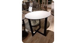 [CTCF-CJ1391C] TALIA-CF-CJ1391C END TABLE (520*576) - EL05+MATTE BLACK LEG