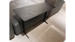 [CTCF-CJ1393B] EVANDRO-CF-CJ1393B SIDE TABLE (850*350*518) - 61+MATTE BLACK LEG