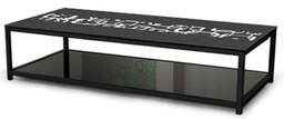 [CTCSCJ963A-FLOWBLK] TROY-CS-CJ-963A-COFFEE TABLE -FLOWER PRINTING+BLACK