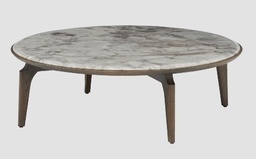 [CTCT19059GREY] ALDIS-GREY-CT-19059 COFFEE TABLE (DIA1100*350) VICTORIA MARBLE-378-1#GREY ASH