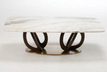 [CT-CT20063] DONATELLA-CT-20063-COFFEE TABLE (1350*700*400)-CALIFORNIA MAR+DARK WALNUT