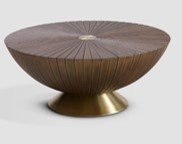[CTCT21048A] TWISTER-A-CT-21048A-COFFEE TABLE (DIA 900*350)-17169#DARK WALNUT