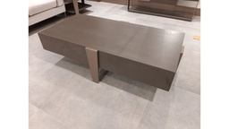 [CTCT2360-REC-G1] TRAPEZOID-CT-2360-REC-COFFEE TABLE (140X70)-OK-78 SMOKE OAK+LUX TITANIUM-G1