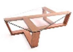 [CTCT312-H08] CRUZET-CT-312-COFFEE TABLE (1300*766*400)  -H.G CHAMPAGNE