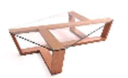 [CTCT312-V307] CRUZET-CT-312-COFFEE TABLE (1300*766*400)  -L.WALNUT