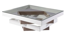 [CTCT315-H08-H12] CONCHITA-CT-315-END TABLE (1000*1000*395)  -H.G CHAMPAGNE+H.G WHITE