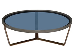 [CTCTDEVIN-SMOAK] DEVIN-CT-2161-COFFEE TABLE(120X120X40)-SMOKE OAK(GL-79/OK-78)
