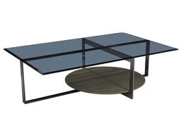 [CTCTMIKKY-ESPR] MIKKY-CT-2166-COFFEE TABLE (140X90)-ESPRESSO OAK-GL79/OK12B
