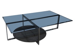 [CTCTMIKKY-SMOAK] MIKKY-CT-2166-COFFEE TABLE(140X90) - SMOKE OAK-GL79/OK78