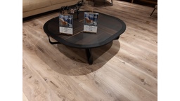 [CTCW10002-1150] HAVEN-CW10002-1150 COFFEE TABLE (1150*1150*330) SMOKE OAK VENEER+BLACK METAL FRAME