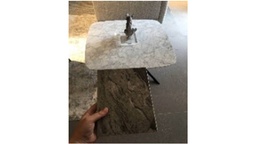 [CTCW11011-800] CHIARA-CW-11011-800-COFFEE TABLE (80*80*39.3)-GREY GLOSSY MARBLE