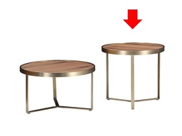 [CTE14692A] ZION-E-14692A-END TABLE-(60*55)-WALNUT YELLOW COPPER
