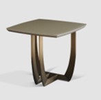 [CTE14821-FROSGREY] BROOKLYN-E-14821-END TABLE(60*60*55) -FROSTED GREY(G7006-1/W7006-1)+COPPER PLATING(J16015)