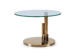 [CTE17048] TRAVOLTA-E-17048 SIDE TABLE (DIA50X50)-263BRASS