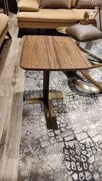 [CTE18161C-NEW] RANDO-E-18161-C-END TABLE-(50*35*50)-WALNUT+BRASS BRUSHED