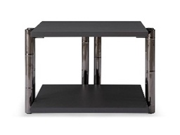 [CTE19000] MATEO-E-19000 SIDE TABLE (127.6X77.6X36)-GREY W0003000-1MATTE GREY+BLACK GOLD