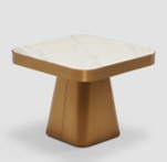 [CTE19013-1111-G3] GIANNI-G3-E-19013-1111-SIDE TABLE (60X60X48)-WHITE MARBLE BRASS-G3