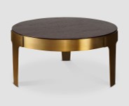 [CTE20222B] FORUM-B-E-20222B-COFFEE TABLE (DIA 80*38.5)-SMOKY+BRONZE