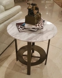 [CTET-17033-MARBLE] LEONARDO-ET-17033-END TABLE (550X550X550) -MARBLE