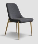 [DINADC20401B-FB-2005] LADY-ADC-20401B-SIDE CHAIR(62*48*85)-DARK GREY (FB-2005)+COPPER BRUSH