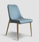 [DINADC20401B-FB-2007] LADY-ADC-20401B-SIDE CHAIR(62*48*85)-LIGHT BLUE (FB-2007)+COPPER BRUSH