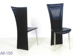 [DINAR-155-CHR-BLKSIL] STEVE-AR-155 DINING CHAIR BLACK SILVER