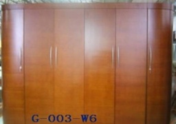 [MBRG003-W6-WENGE] G-003-W6-6 DOOR WARDROBE-WENGE-PK603