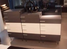 [MBRG101-ZEBRA+COFF] CANDIDA-G-101-CHEST OF 4 DRAWER-ZEBRA+COFFEE