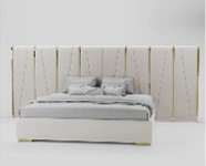 [MBRGAYLA-KN-BED] GAYLA-YELLOW GOLD-BD-2109-KING BED(200X200) -YELLOW GOLD-MFL34/MF60/SA80
