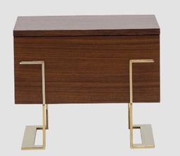 [MBRGAYLA-KN-NT-G2] GAYLA-G2-NIGHT STAND (NTS2163)-ZEBRA DARK BROWN+YELLOW GOLD-MFL102/ZA51-G2