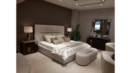 [MBRHARIET BED] HARIET-ANT.BRASS-BD-2110-KING BED(200*200)+2 NT (NTS2052)- ANT.BRASS-MFL34/MBL95-ZA16