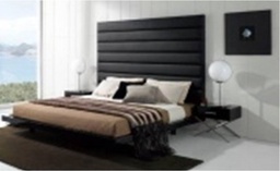 [MBRHC161A(4PCS)] FREDO-HC-161A-BED(1.8M)+2 NT+Z-105-DRS W/MIRROR -SANDAL VANEER/BLK-V09
