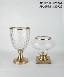 [ACAPL0978-NEW] APL0978-DECORATION-(30*29)-METAL+GLASS-NEW