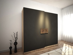 [MBRHYADD-WARDROBE] HYADD-6 DOOR WARDROBE -STILO WALNUT