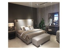 [MBRIRMA-BED-BED-G2] IRMA-G2-KING BED (200*200)-ALISA BEIGE+ANTIQUE BRASS-MFH53/MBL18/OK-12B-G2