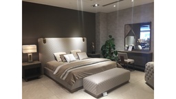 [MBRIRMA-KING BED] IRMA-BD-2107-KING BED (200*200)+2 NT(NTS2159)+DRS+MIRR(WT2159+MR2171)+CHAIR(DC2156) -ROSE GOLD-MFL112/MBL95