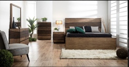 [MBRIROKO-CROWNLOG] IROKO-BED+2 NT+DRS+MIRR+STL -CROWNLOG
